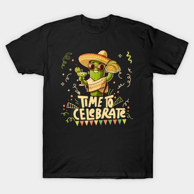 Time To Celebrate T-Shirt by Etopix